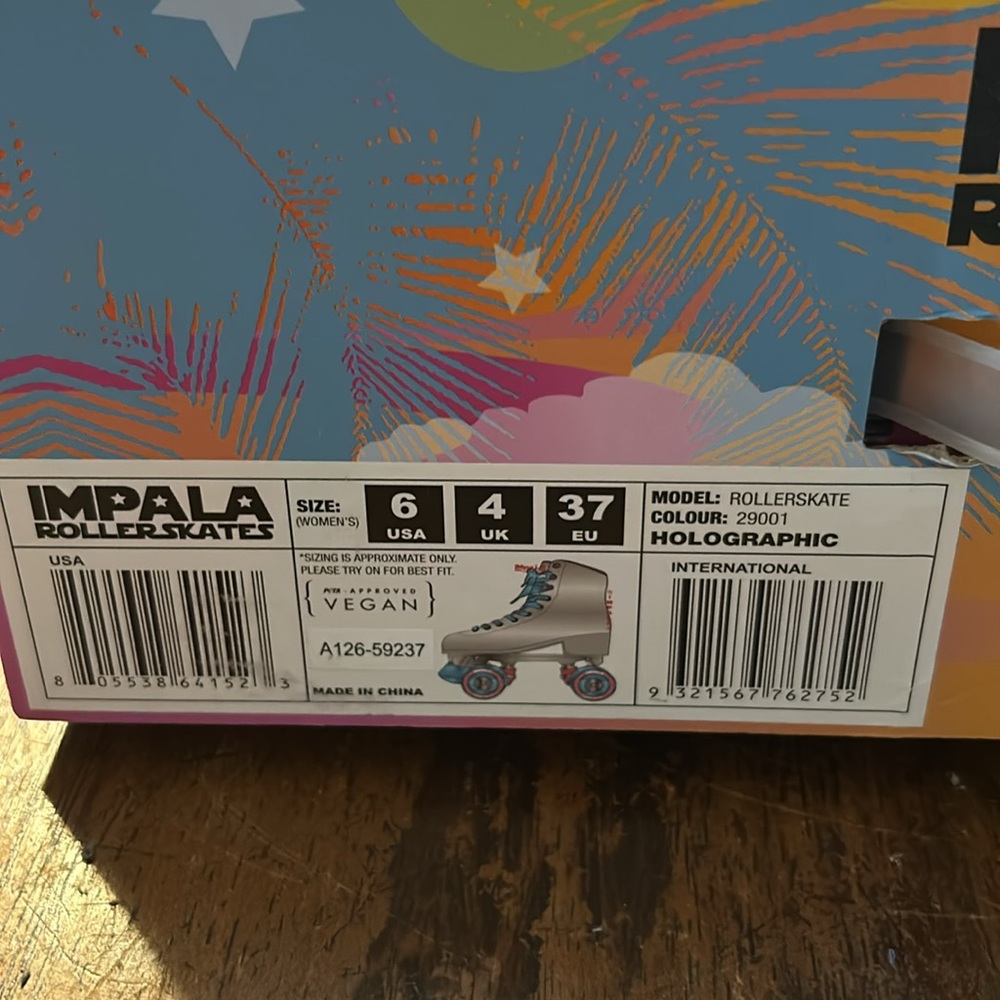 Impala Women's Iridescent High-Top Roller Skates in Teal - Picture 3 of 11
